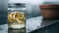 Bananenschalen mit Essig als Dünger: so setzt du den Sud richtig an