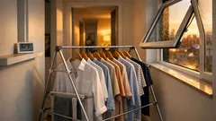 Wäsche in der Wohnung schneller trocknen: der einfache Bügel-Trick für mehr Luftzirkulation