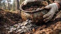 Mittelalterlicher Silberschatz bei Stockholm: 20.000 Münzen im Kupferkessel entdeckt