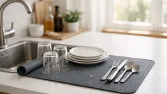 Abtropfmatte statt Abtropfgestell: so sparst du Platz und Nerven in der Küche