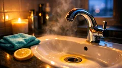 Gelbe Ränder im Waschbecken entfernen: so klappt’s bei hartem Wasser